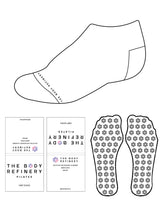 The Ankle Sock - White - The Body Refinery - Bottom & Custom Grip - Black
