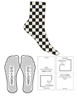 The 3/4 Crew Sock - Black - Slo x Form - Checkered - Off White Triangle Grip - Off White
