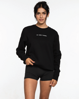 The Mens Classic Crewneck - Black - Bodyrok Employee - Center Chest Embroidered - Back Neckline Printed - White