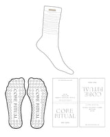The Slouch Sock - White - Core Ritual - Ankle & Translucent Circle Grip - Sew
