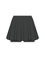 The Basic Skort - Grey - Team Sculpted - Left Leg - Printed - White