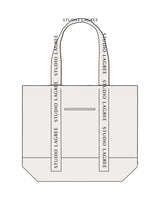 The Logo Strap Tote - Natural - Studio Lagree - Strap Logo - Printed - Black