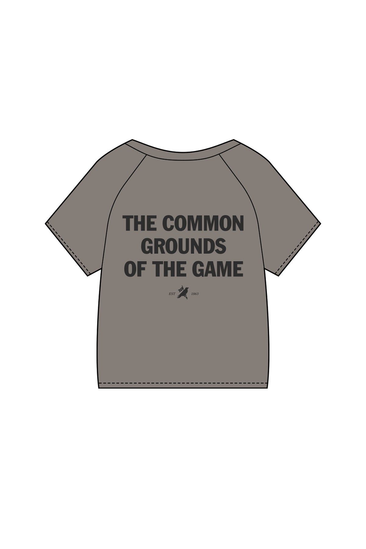 The Kids Heavyweight Tee - Washed Gray - Football Common - Left Chest & Back Stacked - Printed - Charcoal