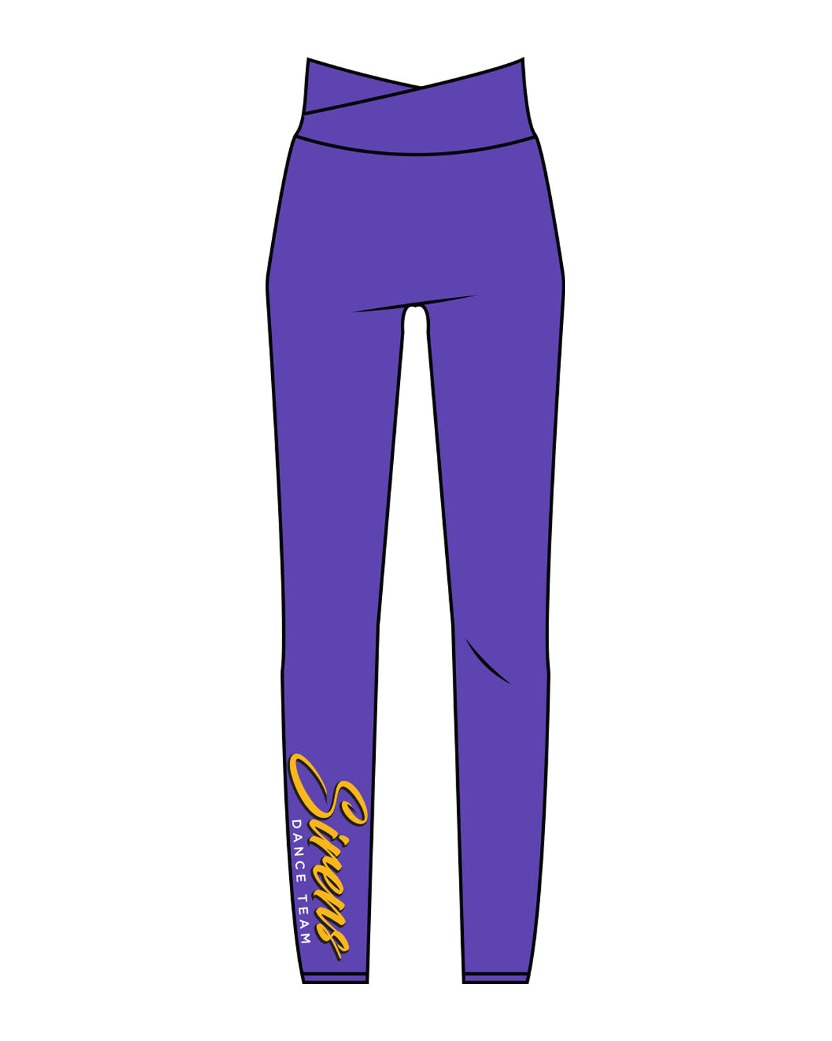 The Seamless Crossover Legging - Purple - Sirens - Right Leg - Full Color