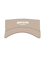 The Visor Hat - Sand - Cafe Elysa - Center Crown - Embroidered - White
