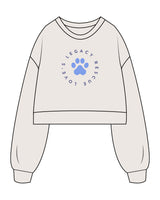 The Womens Crop Crewneck - Bone - LLR - Center Chest - Round - Printed - Full Color