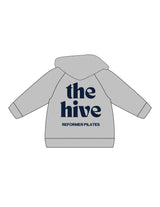 The Kids Hoodie - Heather - The Hive - Left Chest & Back Stacked - Printed - Navy