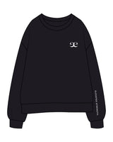 The Mens Crewneck - Ink Blue - Evolve Lagree - Left Chest - Left Sleeve - Printed - White