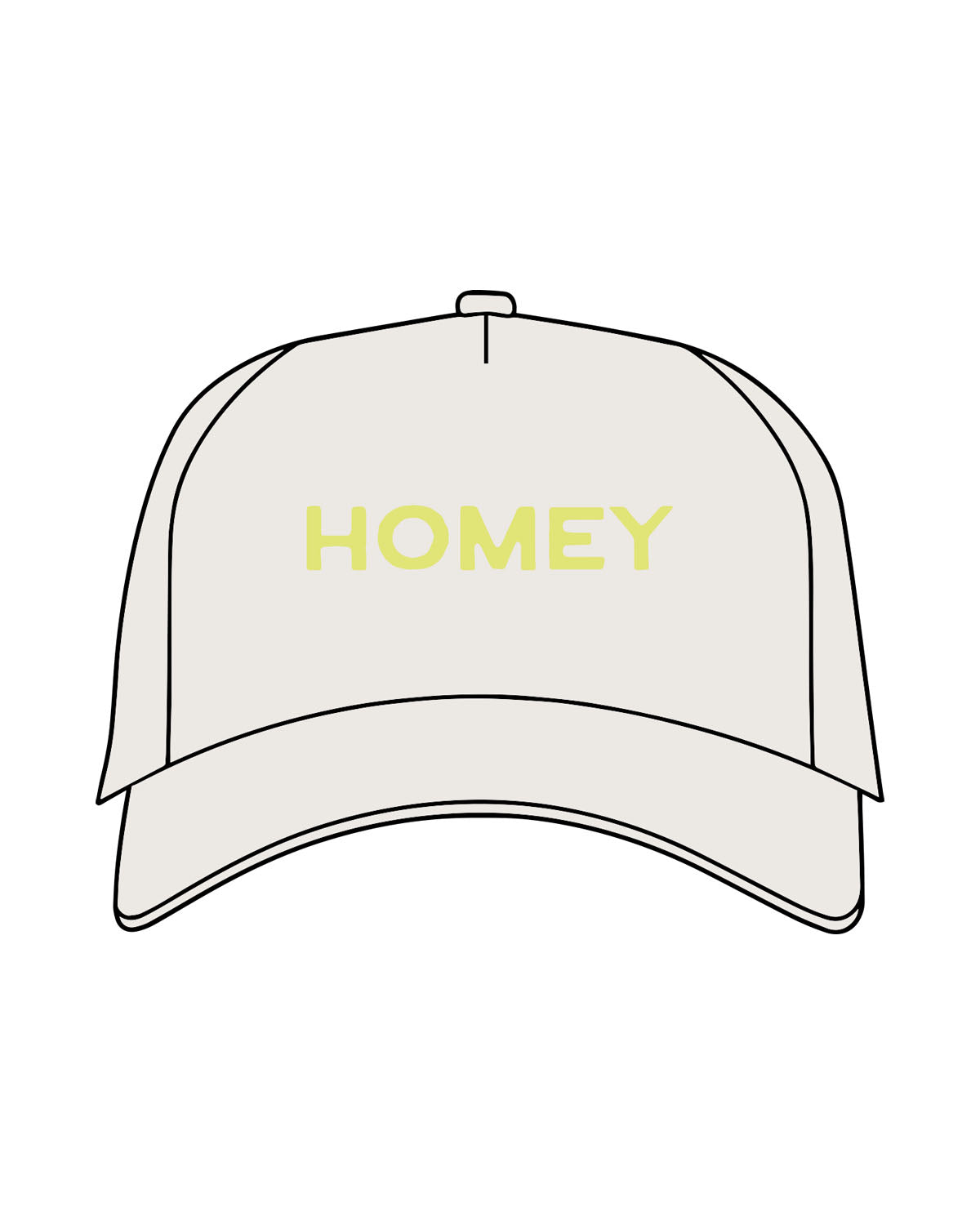 The Foam Trucker Hat - Bone - Whit At Home - Center Crown - Printed - Lime