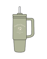 The Tumbler Cup - Pistachio - Mantra  - Center Body - Printed - Cream