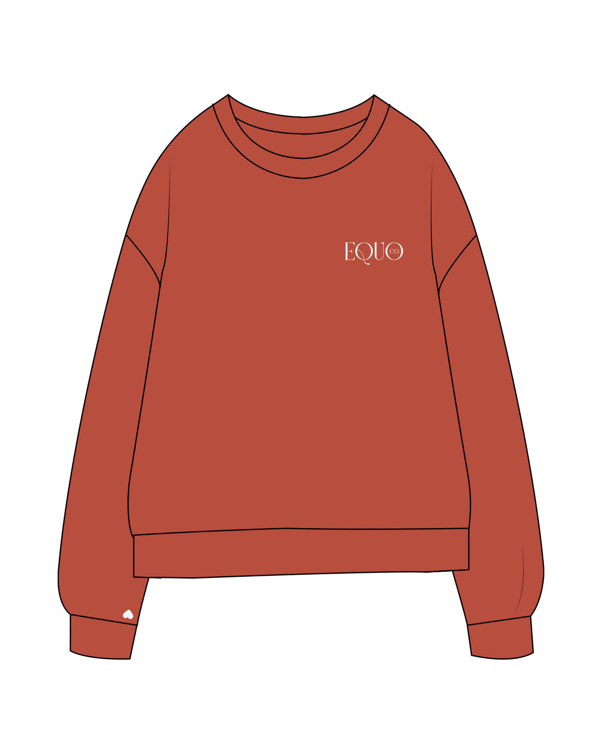The Midweight Unisex Crewneck - Washed Amber - Equo - Left Chest & Right Wrist - Embroidered - Cream