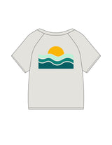 The Kids Heavyweight Tee - Washed Bone - The Cove - Center Chest Arch - Back Center - Printed - Full Color
