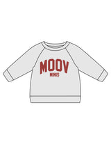 The Kids Crewneck - Heather - Moov Seattle - Center Chest Stacked - Printed - Red