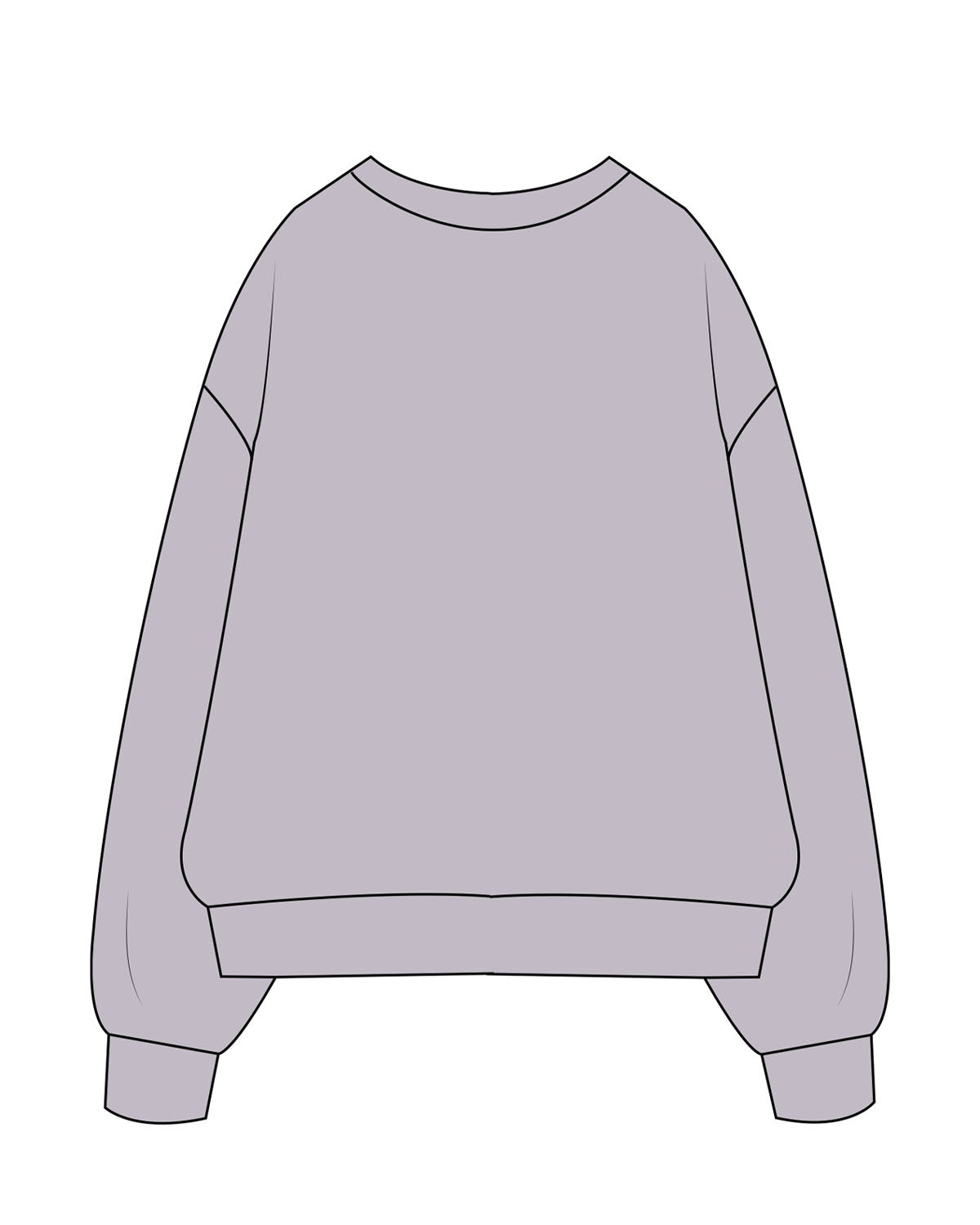 The Mens Heavyweight Crewneck - Heather - Collective Studios - Left Bottom Sleeve - Embroidered - Black