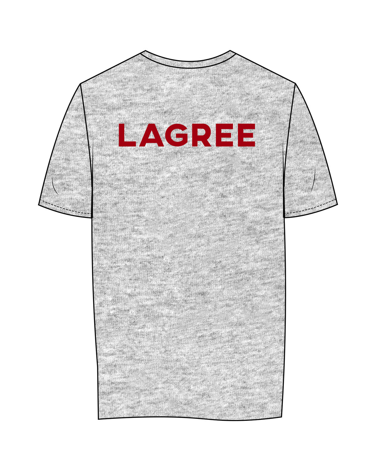 The Womens Tee - Heather - Method Lagree - Left Chest - Back Center - Full Color With Background