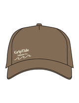 The Foam Trucker - Walnut - GripTide - Right Side Crown Stacked - Printed - Beige
