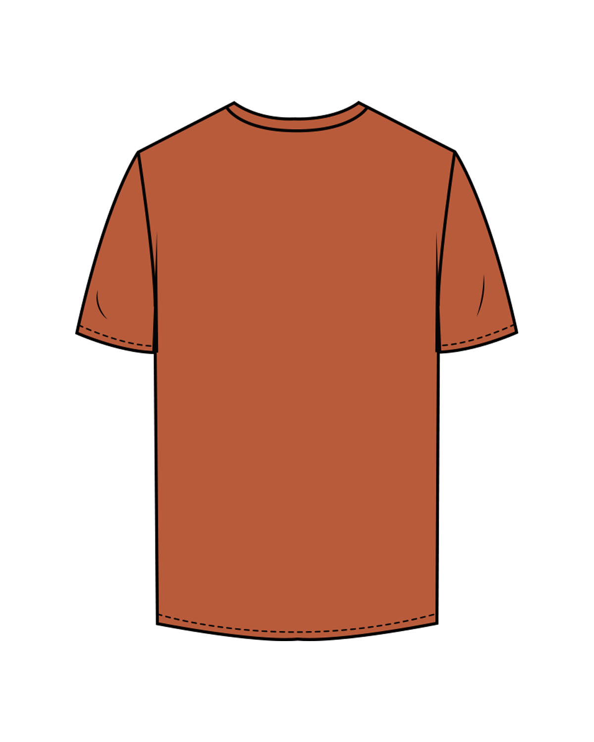 The Mens Tee - Copper - Odyssey Performance - Center Chest Stacked - Printed - White