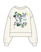 The Womens Heavyweight Crop - Off White - Tight Dallas - Left Chest - Full Back - Printed - Full Color