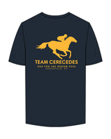 The Mens Tee - Navy - Bodi - Center Chest - Left Sleeve - Back Center - Printed - Gold