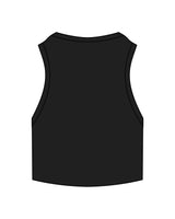 The Ribbed Crop Tank - Black - Mad House - Center Chest - EMB - Pink