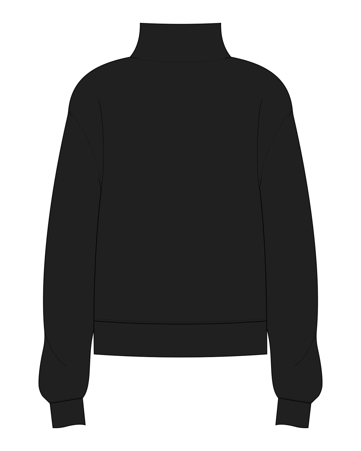 The Womens 1/4 Zip - Black - FS8 West District - Left Chest - Bottom Right - Embroidered - Full Color