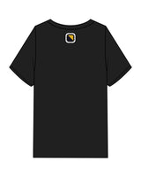 The Mens Heavyweight Tee - Black - Odyssey Performance - Center Chest Stacked - Back Neckline - Printed - Full Color