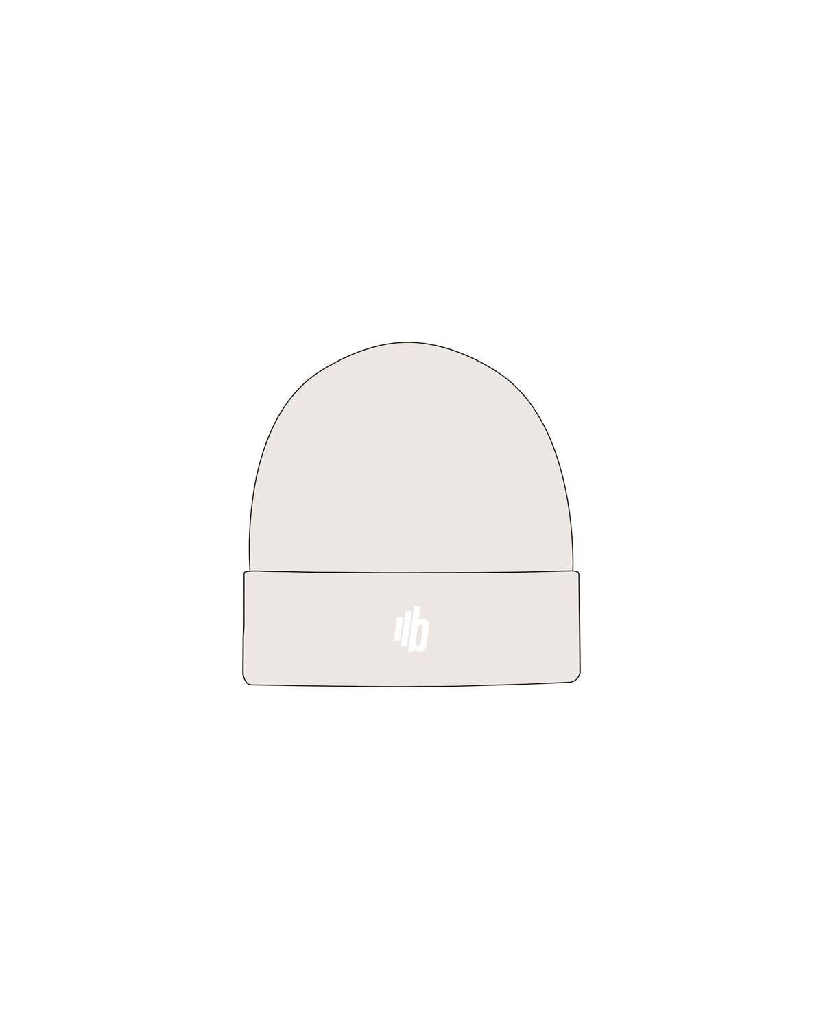 The Beanie - Bone - BODYSTRONG - Center Brim - Embroidered - White