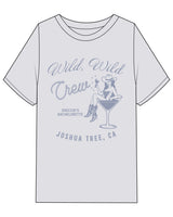 The Womens Heavyweight Tee - Washed Powder - BACH-SHE - Center Chest - Crew - Printed - Tone on Tone