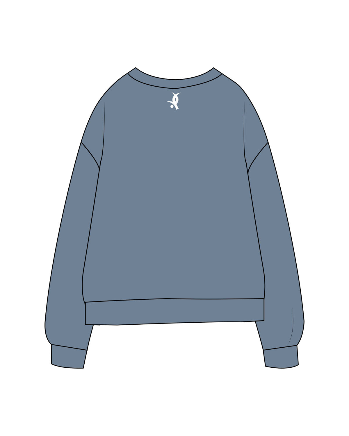 White House Pilates Midweight Unisex Crewneck - Washed Slate