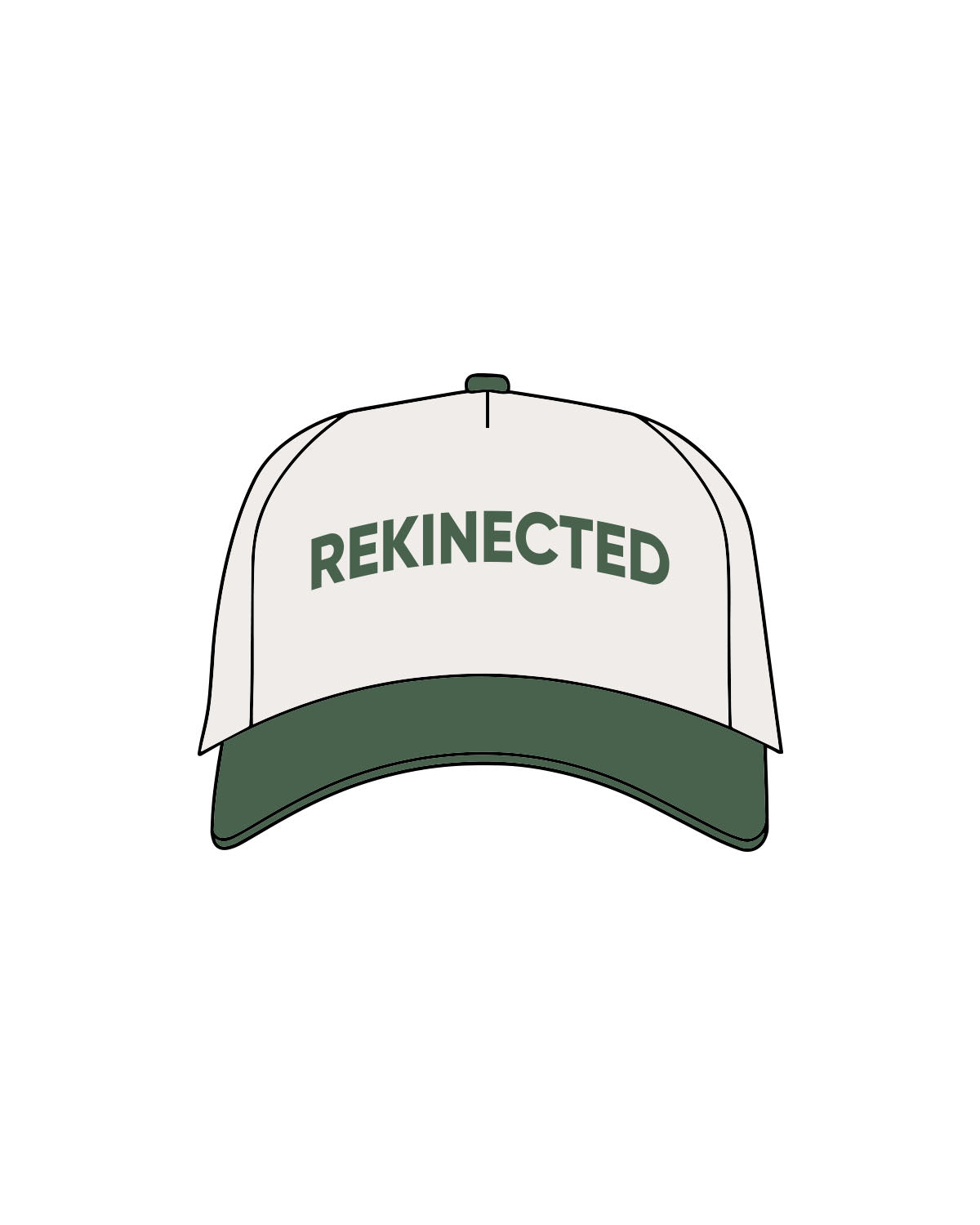 The Canvas Cap - Natural / Forest - REKINECTED - Center Crown - Printed - Forest