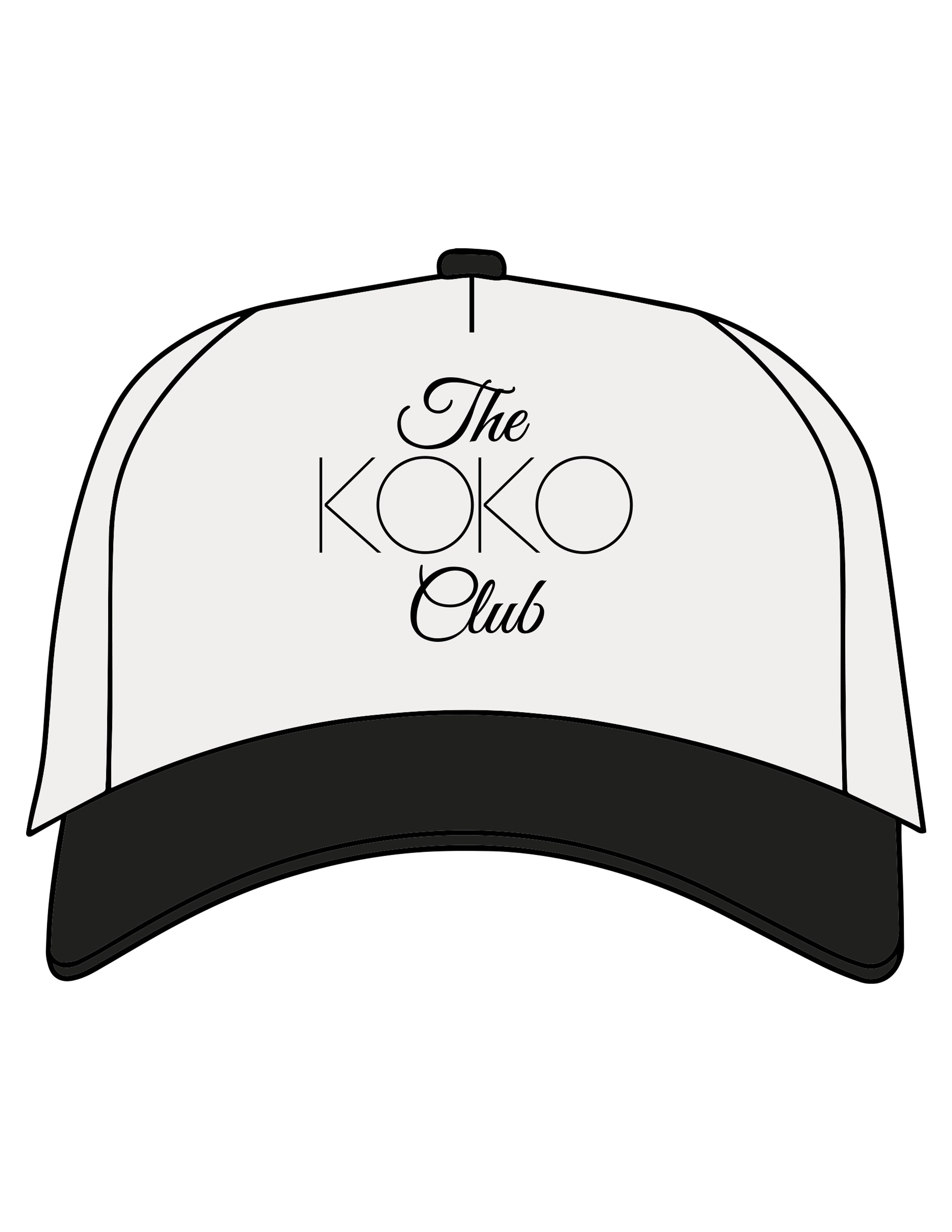 The Canvas Cap - Natural / Black - KOKO Collection - Center Crown Stacked - Printed - Black