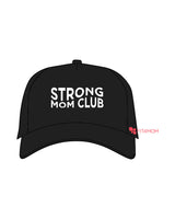 The 5 Panel Trucker Hat - Black - Fit 4 Mom - Tri Valley - Center Crown Stacked - Near Left Ear- Embroidered - Full Color