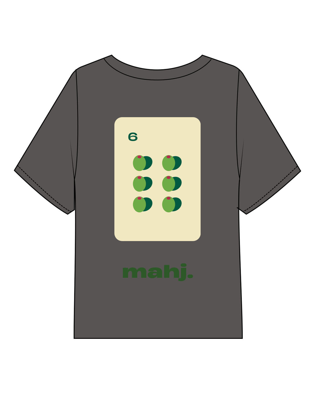 The Midweight Crop Tee - Pepper - Barnes. The Label - Center Chest - Full Back - Printed - Full Color