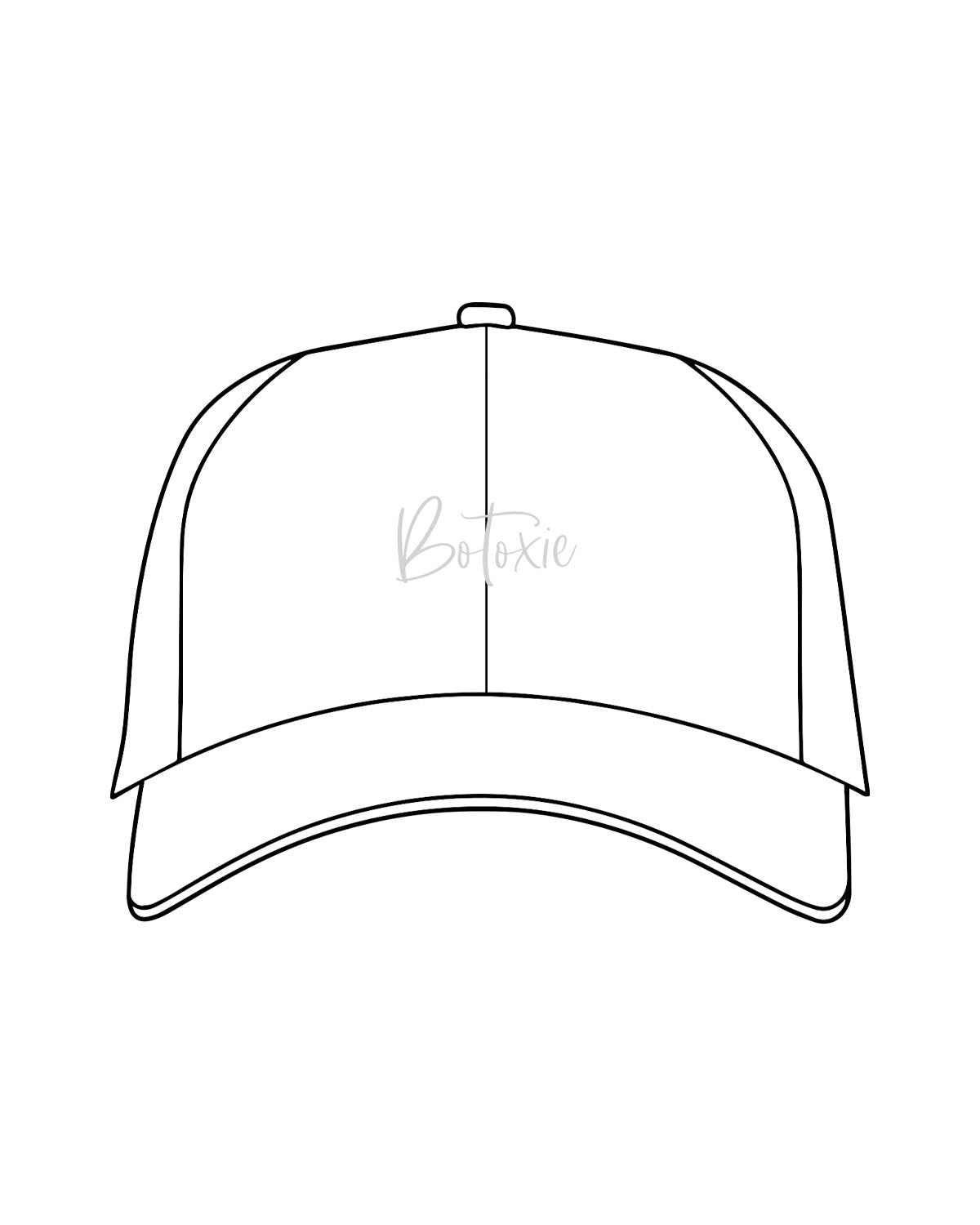 The Performance Hat - White - Botoxie - Center Crown - Embroidered - Tone on Tone