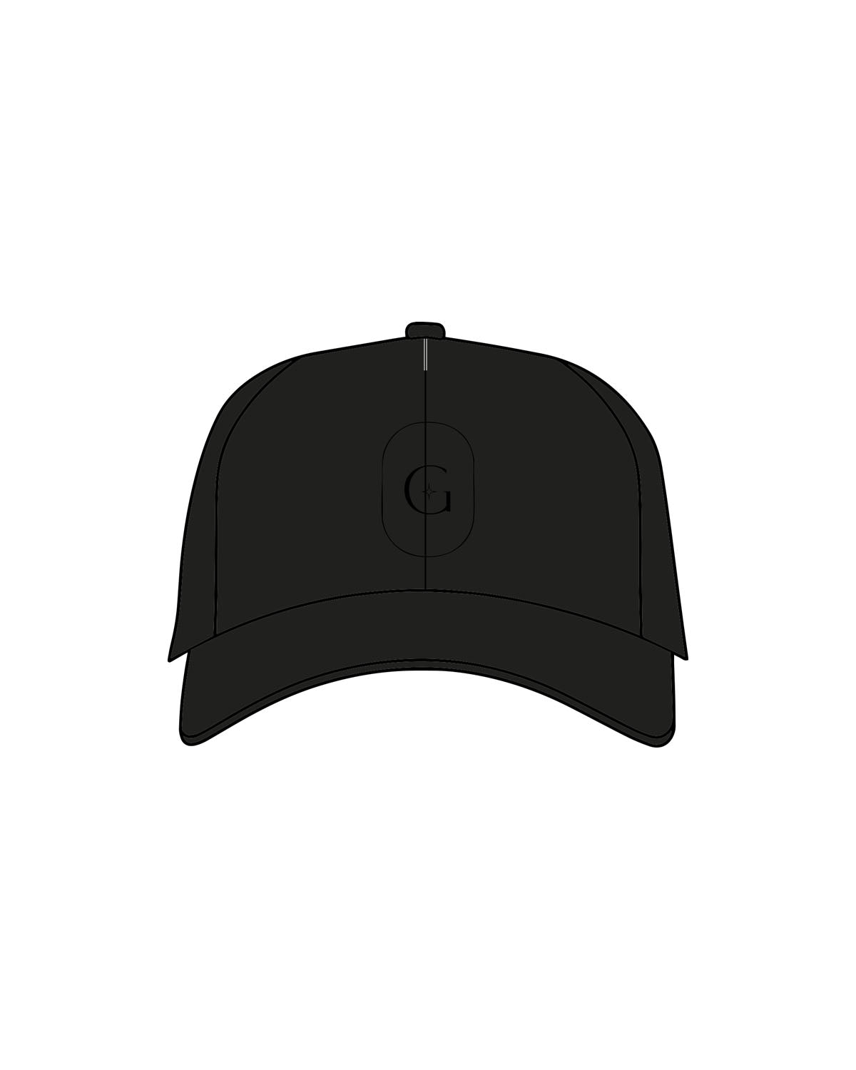 The Performance Hat - Black - GlowPilates - Center Crown - Embroidered - Tone on Tone