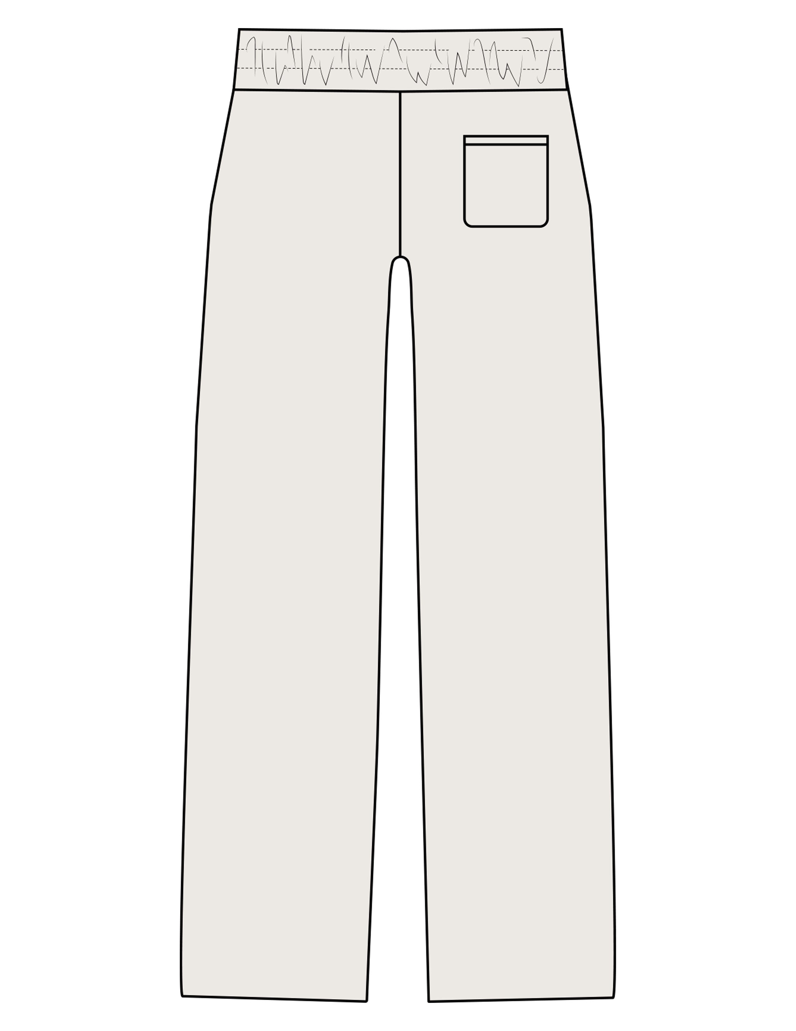 The Straight Leg Sweatpant - Bone - Powerhouse Fitness - Left Leg Icon - Printed - Navy