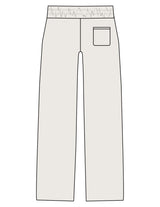 The Straight Leg Sweatpant - Bone - Powerhouse Fitness - Left Leg Icon - Printed - Navy