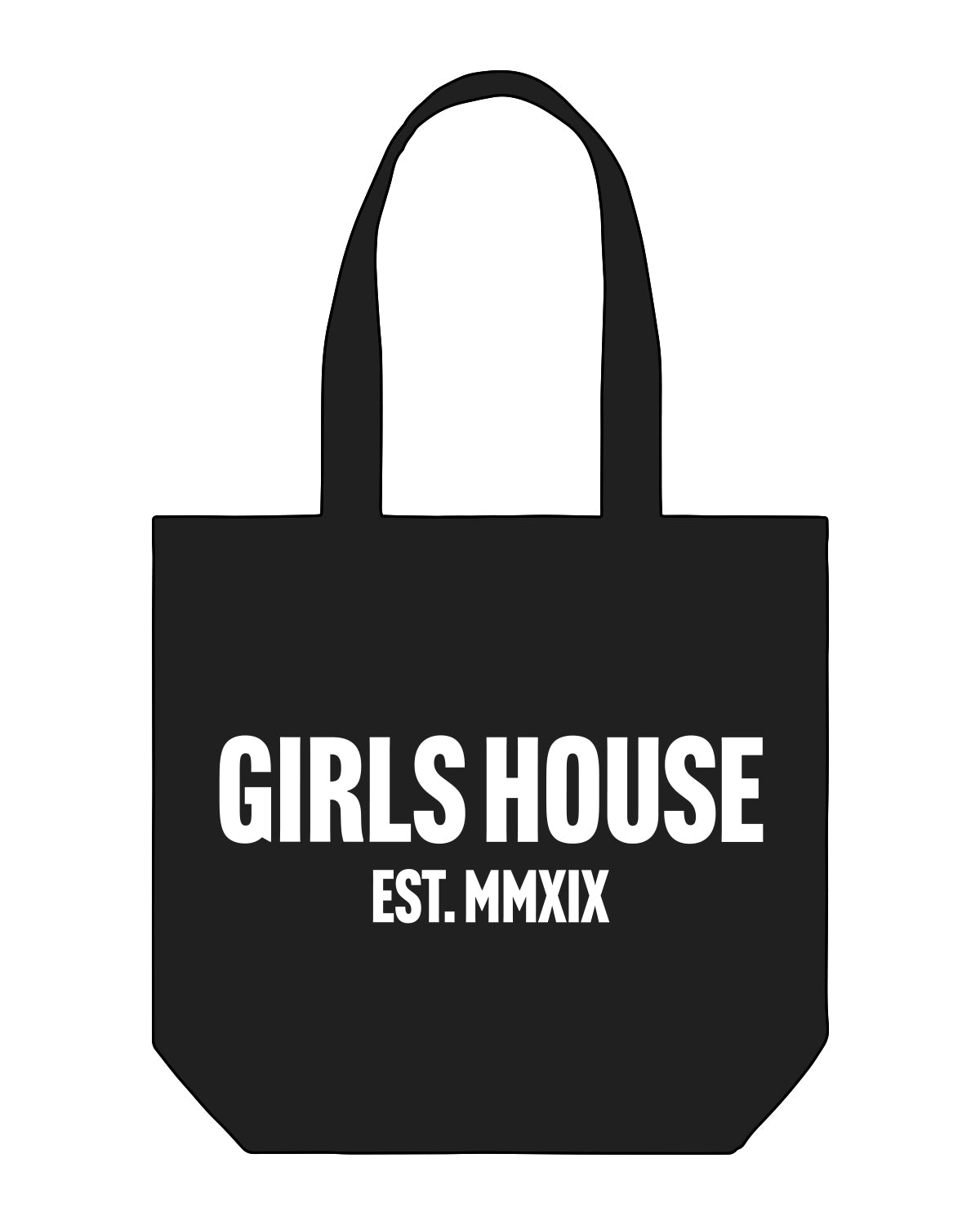 The Tote Bag - Black - GODSHOUSE - Center Stacked - White