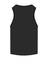 The Ribbed Full Length Tank - Washed Black - Game Changer - Center Chest Stacked - Embroidered - White