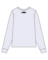 The Mens Long Sleeve - White Heather - P. 360 Oceanside - Center Chest - Back Neckline - Printed - Black