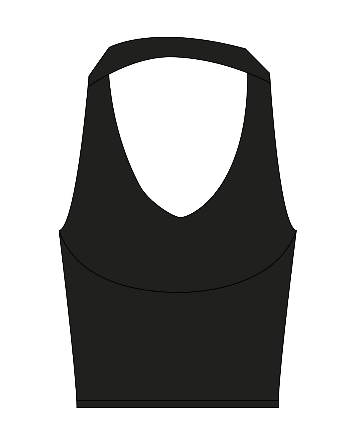 The Halter Tank - Black - Bri's - Left Chest - Printed - Full Color