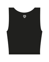 The Square Neck Tank - Black - LVL - Center Chest - Back Neckline - Printed - White