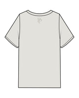 The Womens Heavyweight Tee - Washed Bone - Pose Pilates - Center Chest - Back Neckline - Tone on Tone