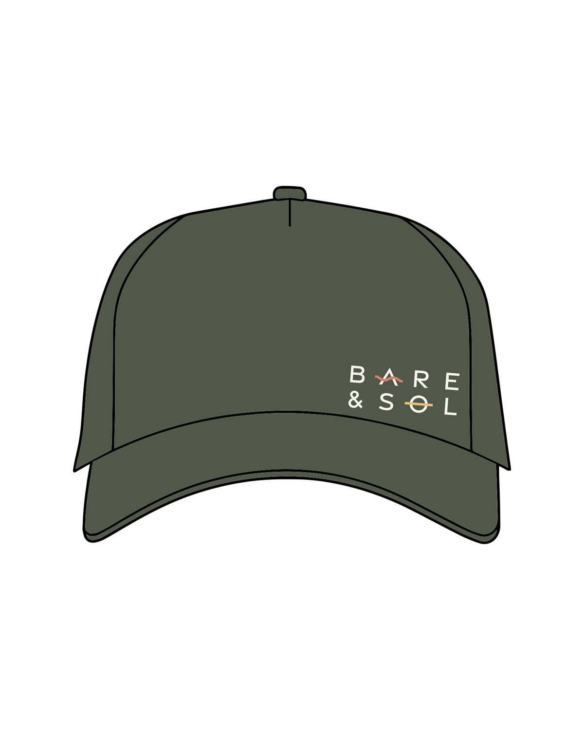 The Foam Trucker Hat - Cypress - Bare & Sol - Lower Left Crown - Printed - Full Color