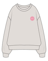 The Womens Crewneck - Bone - Pura - Left Chest - Full Back - Printed - Full Color