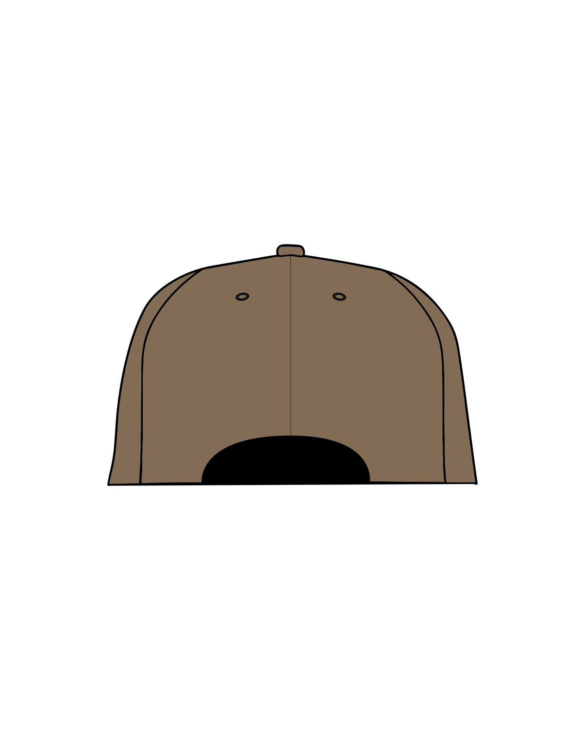 The Canvas Cap - Walnut - Zenwise - Center Crown - Printed - Blue