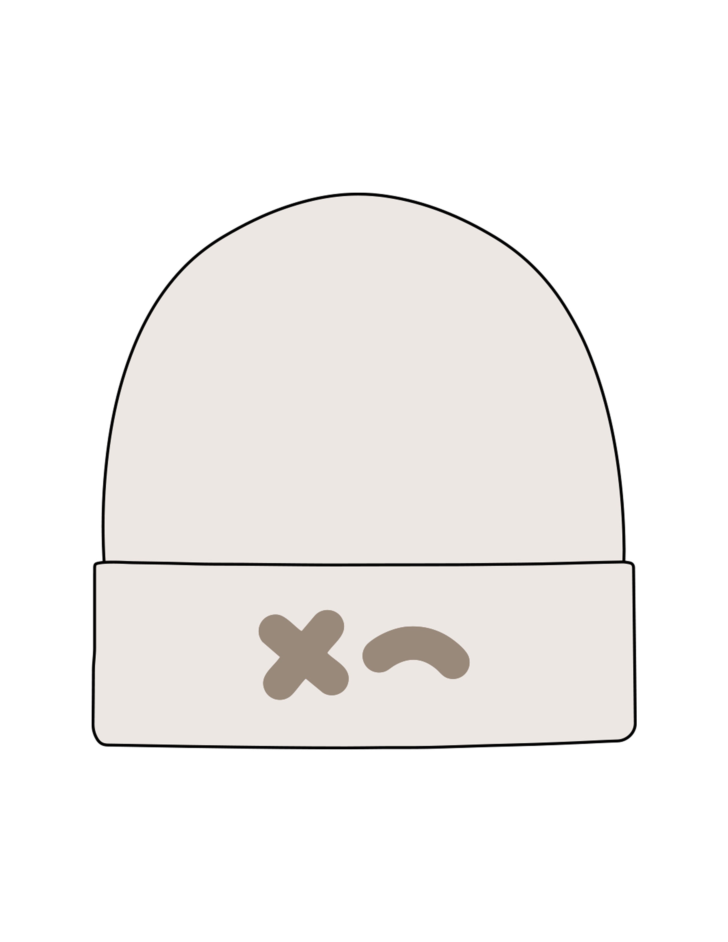 The Beanie - Bone - Rumble - Center Brim - Embroidered - Brown