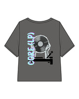 The Midweight Crop Tee - Pepper - Core (LP) - Center Chest Stacked - Full Back - Printed - Full Color