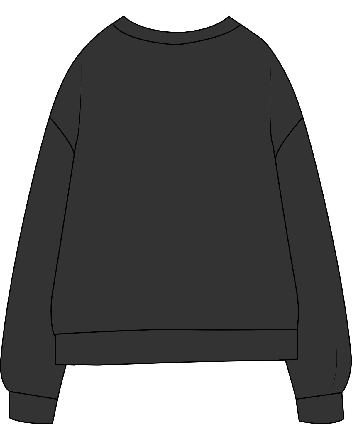The Midweight Unisex Crewneck - Washed Black - Mighty Pilates - Center Chest Stacked - Embroidered - Tone on Tone