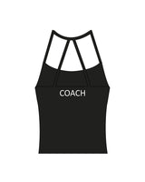 The Womens Sporty Tank - Black - Krista- Left Chest - Back - "Coach" - Printed - Full Color